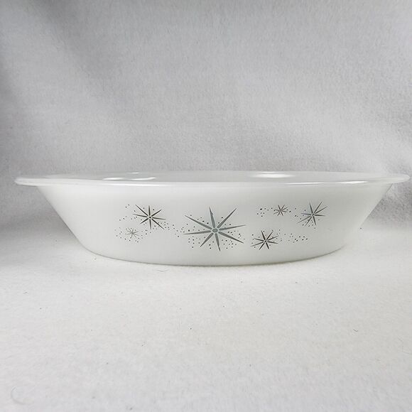 Rare Glasbake Vintage Snowflake separated milk glass Dish White - Picture 1 of 12